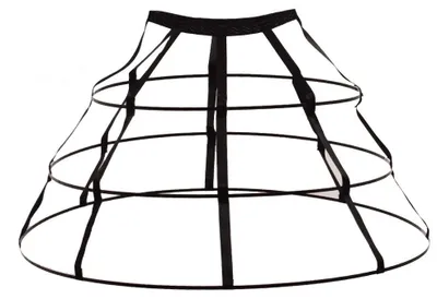 Immagine prodotto di Solidchoice - Gonna a trapezio con struttura a cerchi, per donna, colore nero