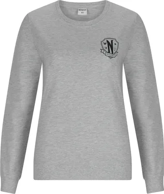 Produktbild von Sweatshirt Damen Wednesday Nevermore Pullover, Größe Damen:S