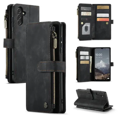 Image de Galaxy A13 5G Case,PolyuréthaneLeather Zippered Case, Magnetic Closure, Card Pocket, Stand, Wallet, Protective Case for Samsung Galaxy A13 5G Black