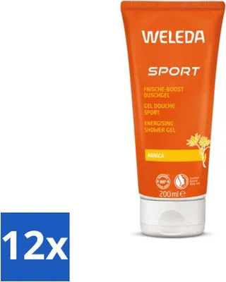 Image de WELEDA - Gel douche Sport - Arnica - 200 ml - Pack avantage - 12 pièces