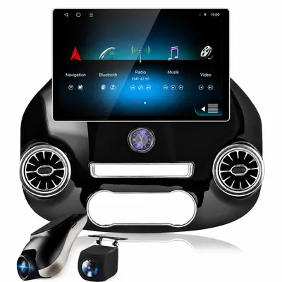 Obrázok produktu pre 13-palcové autorádio s CarPlay a Android 15 pre vozidlá Mercedes-Benz Vito W447 (ročníky 2014-2022), s GPS navigáciou, Wi-Fi, 4G, Bluetooth, ovládaním na volante, DAB+, USB portami, 6+128 G pamäte, 8-jadrovým procesorom a ADAS kamerou, Obrázok generovaný UI