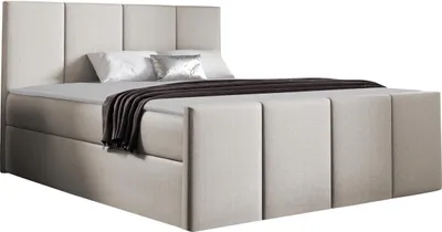 Produktbild von MIRJAN24 Boxspringbett Lars, Ehebett mit zwei Bettkästen, Doppelbett, Stilvoll Schlafzimmer (Ikar 01, Größe: 180x200 cm)