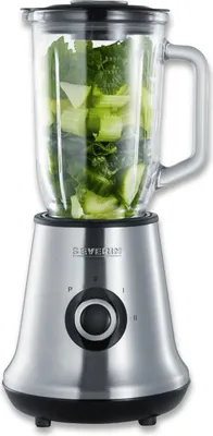 Produktbild von SEVERIN Standmixer SM 3734  aus Edelstahl, gebürstetschwarzsilber Standmixer Standmixer Mixbecher