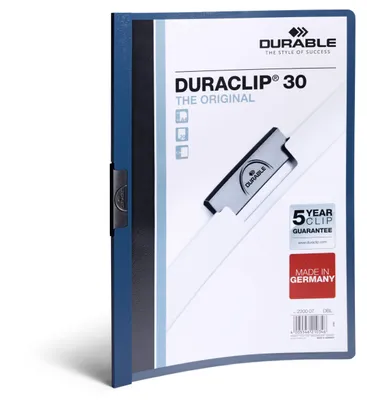 Obrázok produktu pre Durable Duraclip 30, Modrá, Priehľadná, PVC, 30 listy, A4, 1 kusov