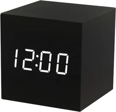 Produktbild von Digitaler Wecker mit elektronischer LED-Zeitanzeige aus Holz,style4