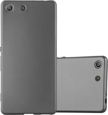 Produktbild von Cadorabo Schutzhülle für Sony Xperia M5 Hülle in Grau Handyhülle TPU Silikon Etui Cover Case