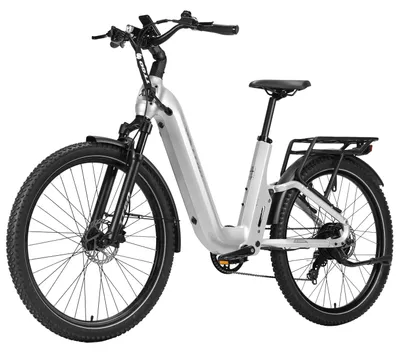 Image de Vélo électrique - E-SUVO City : vélo électrique urbain - Batterie amovible 48 V 15 Ah - Moteur arrière de 250 W - Fourche à suspension - Freins à disque hydrauliques - Autonomie de 100 à 120 km