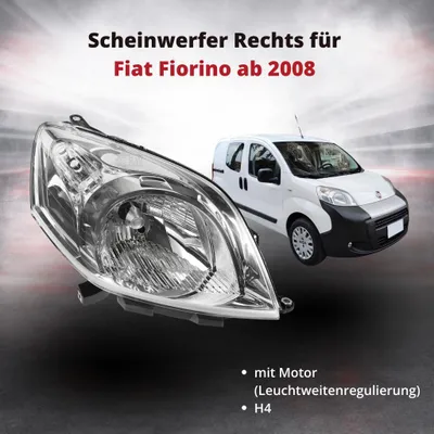 Produktbild von Scheinwerfer Frontscheinwerfer Rechts für Fiat Fiorino ab 2008 | mit elektrischer Leuchtweitenregulierung | OEM 1353197080