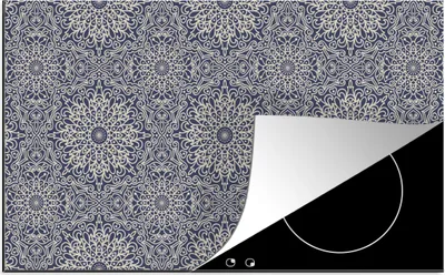 Produktbild von KitchenYeah© Herdabdeckplatte Mandala - Blumen - Vintage - Muster , 83x51cm, Küche Deko, Glaskeramikkochfeld Herdabdeckung, Abdeckplatte fùr Kochfeld