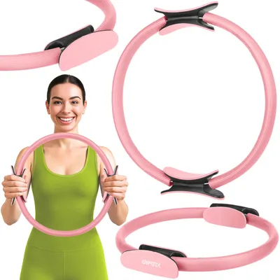 Image de Gymtek® Pilates Ring, anneau de résistance, anneau de yoga, anneau de fitness, entraîneur abdominal, entraîneur de jambes, Pilates Circle, entraîneur de cuisses - 38 cm - Fitness
