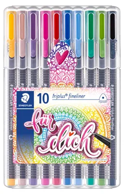 Obrázok produktu pre STAEDTLER® 334 SB10 D Fineliner triplus rPP, 10 ks