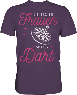 Produktbild von Dart Mädchen Dartspielerin Frauen Darts T-Shirt – Urban Purple / M