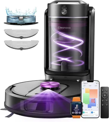 Produktbild von Saugroboter - Roboterstaubsauger - Saugroboter mit automatischer Entleerung - Wischroboter - 3-in-1 Reinigungsroboter