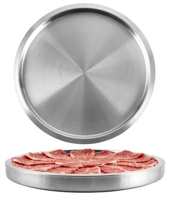 Produktbild von Famanu Servierplatte rund - 30 cm, silber