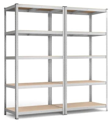 Produktbild von Garagenlagerregal – schwere, verstellbare Regale, rostfreier Stahl, 200 x 100 x 50 cm