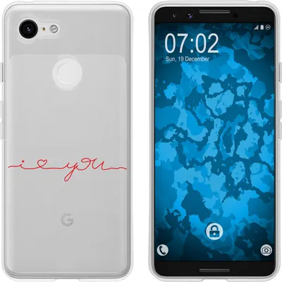Produktbild von PhoneNatic Case kompatibel mit Google Pixel 3 Silikon-Hülle in Love Wörter M2