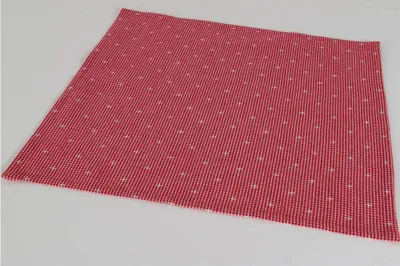Produktbild von Textil Stoff Serviette rot weiß kariert 45x45 cm