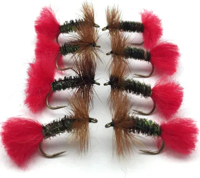 Productafbeelding van Forel Vlieg - Droge Vlieg - Vliegvissen Forel - Rood Label - Maat 8 - Rood