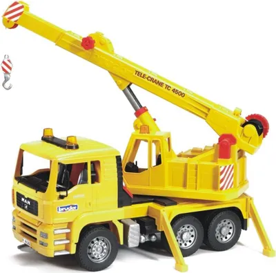 Obrázek produktu pro BRUDER MAN Crane truck (without Light and Sound Module), 4 rok/roky, ABS umělá hmota, Žlutá