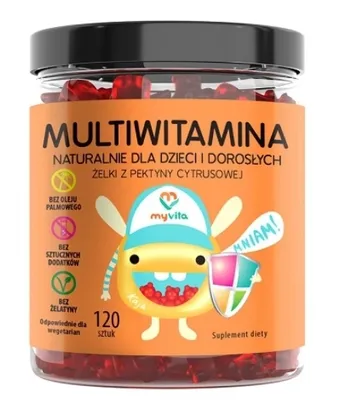 Obrázok produktu pre MyVita, Żelki naturalne Multiwitamina, 120 sztuk