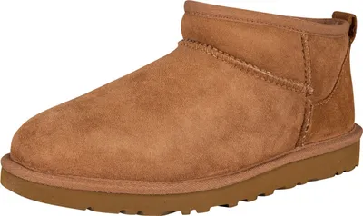 A single brown Ugg boot is shown from the side against a white background.