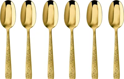 Produktbild von Sambonet Cometa Edelstahl/PVD Gold Mokkalöffel Set 6