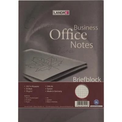 Image de LANDRE 100050116 Briefblock A4 50BL kariert
