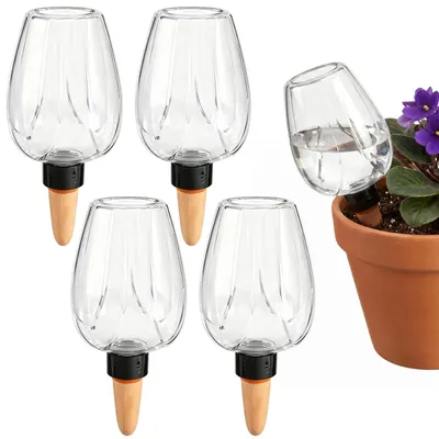 Bewässerungskugeln, 4 Stück, 350 ml, automatische Pflanzenbewässerung