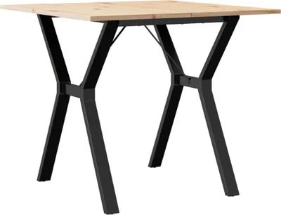 Immagine prodotto di vidaXL Tavolo da pranzo con struttura a Y 80x80x75 cm in pino massiccio e acciaio