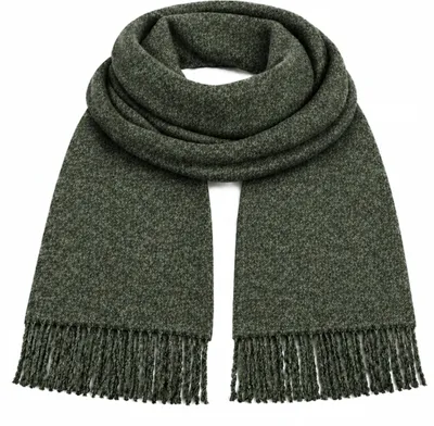 Produktbild von Kuschelig weicher XL Schal Damen Olive Grün Meliert mit Fransen - Flauschiger Winterschal, KI-generiertes Bild