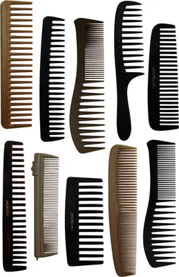 Produktbild von Haarkämme 10-teiliges Set für Friseure, Styling- und Abteilkämme, Handarbeit, ökologisch