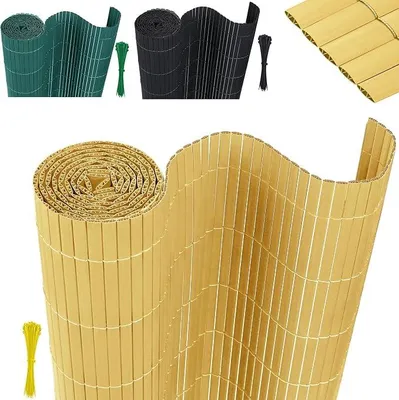 Imagen del producto de Malla de protección para privacidad, 180x700 cm, valla de bambú, resistente a la intemperie