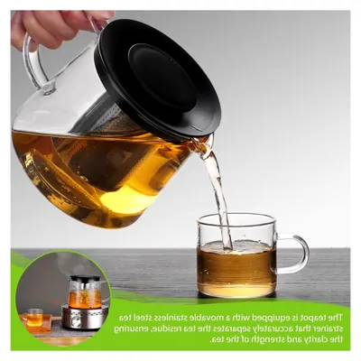 Produktbild von 1,5L Teekanne aus Borosilikatglas mit Siebeinsatz