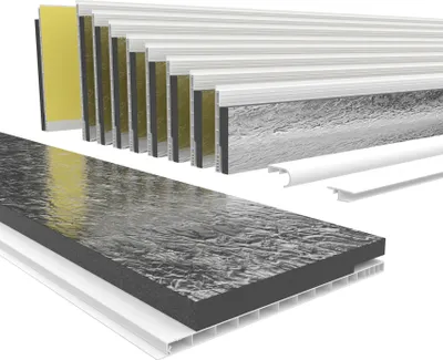 Produktbild von HEXIM PVC Rollladenkastendeckel mit Dämmung Länge: 1000 - 2000mm, Breite: 120 - 320mm, Revisionsklappe Rolladendeckel Rollladen Jalousie Deckel Klappe (220mm x 2 Meter)