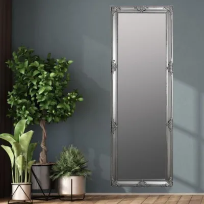 Produktbild von Stilvoller Spiegel GRANDE 190x65cm antik-silber Barockstil Facette