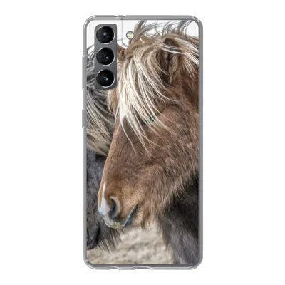 Produktbild von MuchoWow® Handyhülle Schutzhülle Hülle für Samsung Galaxy S21 Pferde - Natur - Makro Silikon Softcase Handy Hülle - Softcase