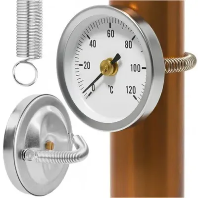 Productafbeelding van Ronde bimetaal contactthermometer voor leidingen tot 120 °C