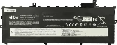 Produktbild von vhbw Akku Ersatz für Lenovo SB10K97587, SB10K97588, SB10K97586 für Notebook (4950 mAh, 11,52 V, Li-Polymer)