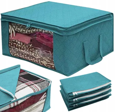 Obrázok produktu pre Úložný box - Organizér na posteľnú bielizeň - Chráni pred znečistením - Praktické držadlo - 49 cm x 36 cm x 21 cm