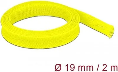 Produktbild von DELOCK Geflechtschlauch dehnbar 2 m x 19 mm gelb