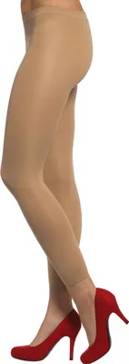 Thermoleggings Beige wärmende Leggings für Damen von der Seite