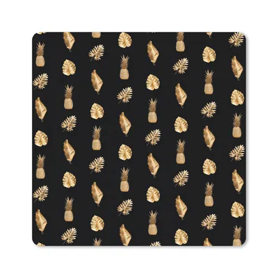 Produktbild von MuchoWow® Mauspad Mousepad Blätter - Gold - Muster 30x30 cm - Mousepads - Maus Mat - Pad - Mausunterlage - Gaming