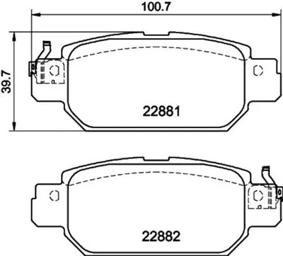 Produktbild von HELLA Bremsbeläge Satz Bremsklötze 8DB 355 040-651