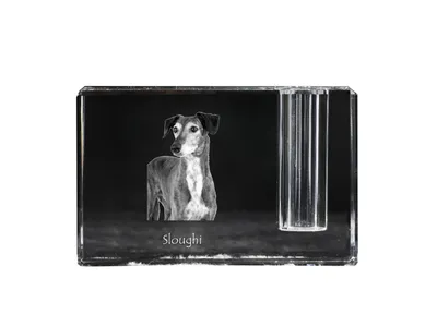 Immagine prodotto di Saluki portapenne in cristallo con cane Art-Dog