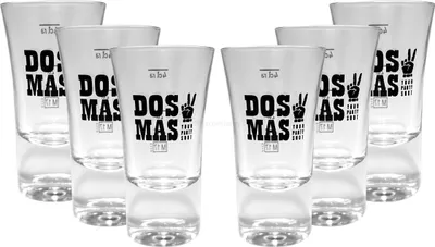 Produktbild von Dos Mas Shotglas Gläser-Set - 6x Shotgläser 4cl geeicht