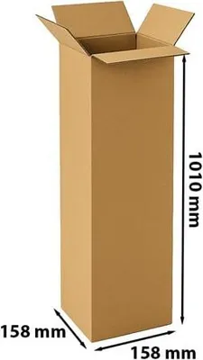 Zdjęcie produktu dla Karton Klapowy Pudełko Kartonowe 158x158x1010mm
