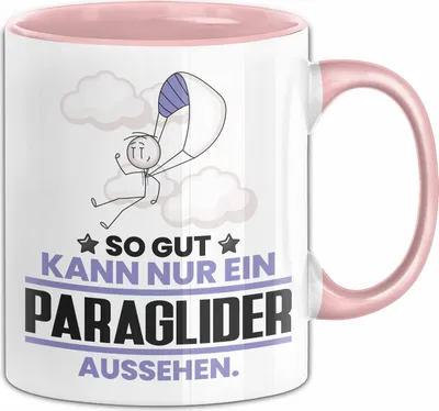 Produktbild von Paraglider Geschenk Tasse So Gut Kann Nur Ein Paraglider Aussehen Geschenkidee Kaffee-Becher (Rosa)