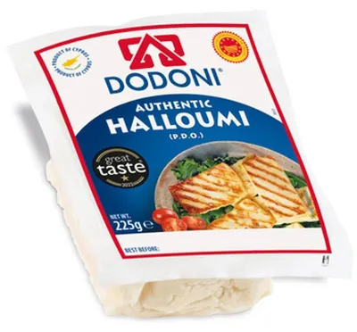 Obrázek produktu pro Sýr Halloumi Dodoni kyperský čerstvý z kozího mléka 225 g