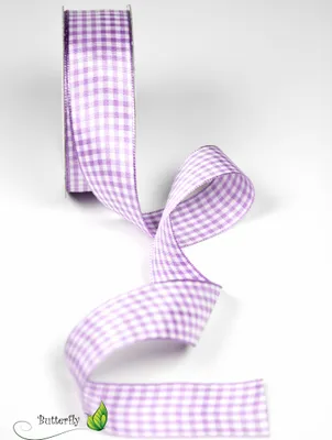 Produktbild von Karoband 25mm, 10 Meter, Farbe:hell lila / hell Orchidee 430