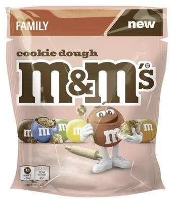 Zdjęcie produktu dla M&M'S o smaku ciasta na ciasteczka – chrupiące czekoladowe kulki, opakowanie 290 g